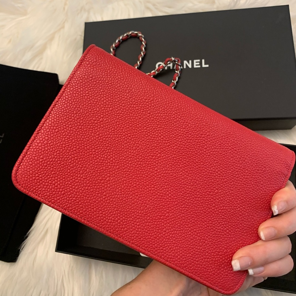 With tags ✨Chanel caviar timeless wallet on chain - Picture 8 of 16